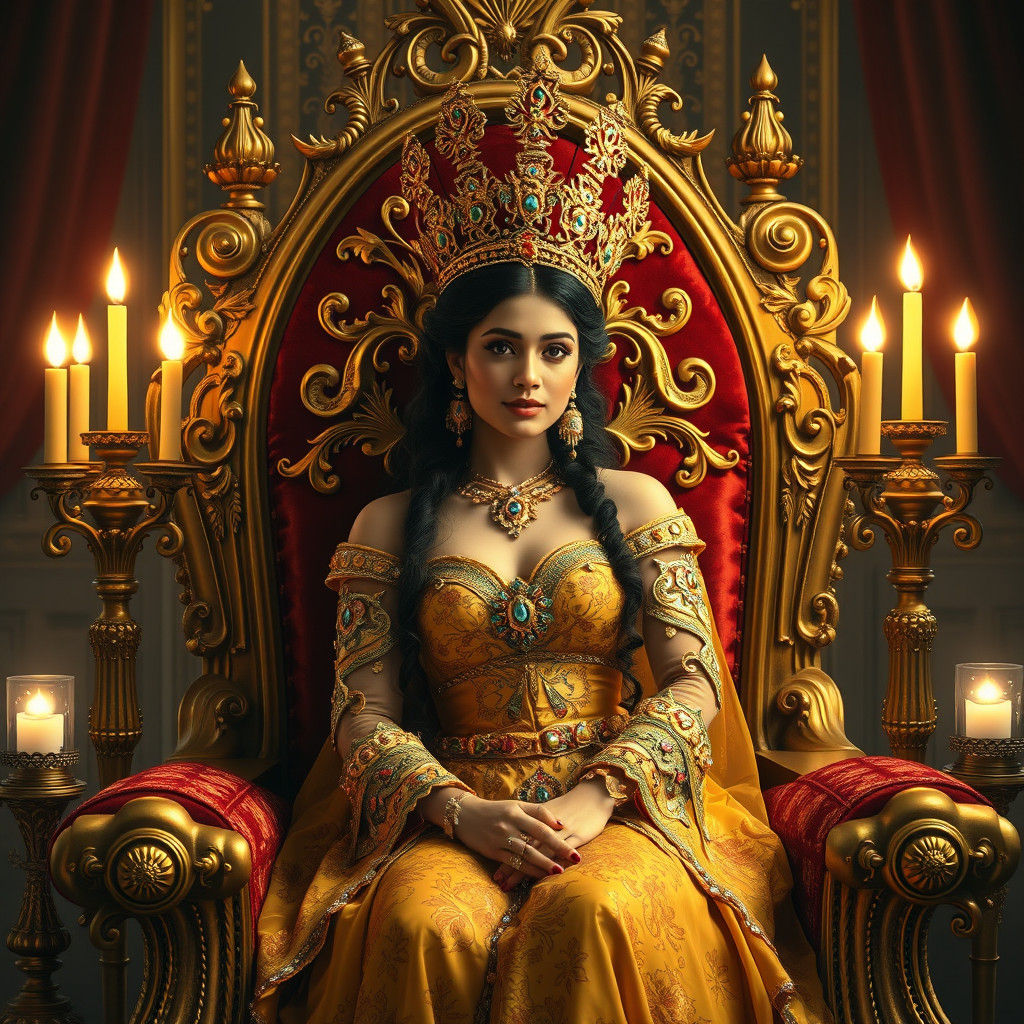 Queen Jasmine in Baroque Art Nouveau Style