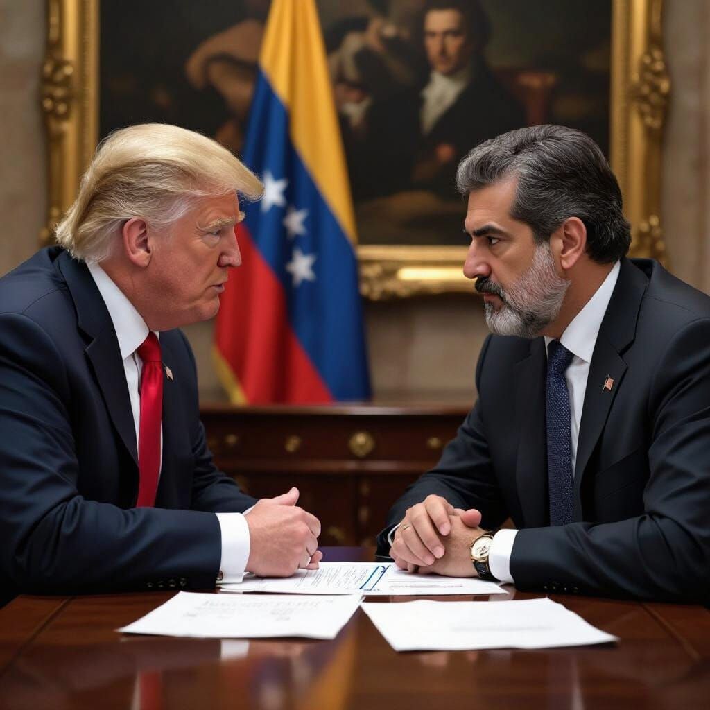 Trump and Maduro Face Off, Baroque Style