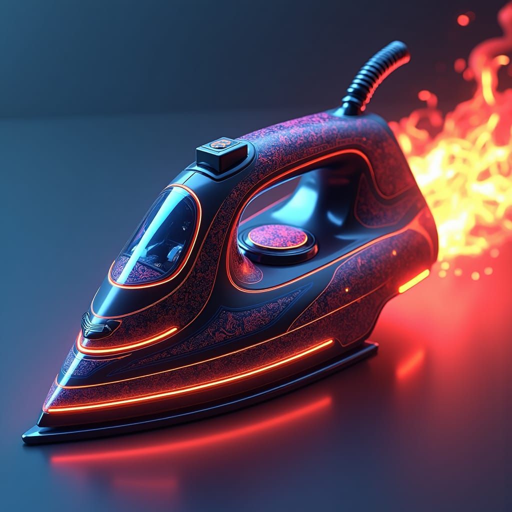 Futuristic F1 Electric Iron: Fantasy Concept Art