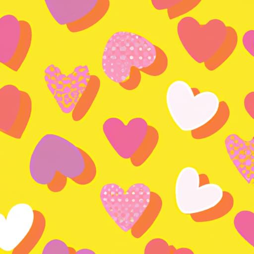 Retro Heart Pattern: 60s 70s Aesthetic Texture