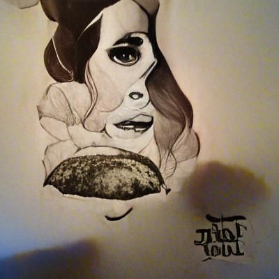 Lana Del Rey as Taco Belle: An Ink Drawing