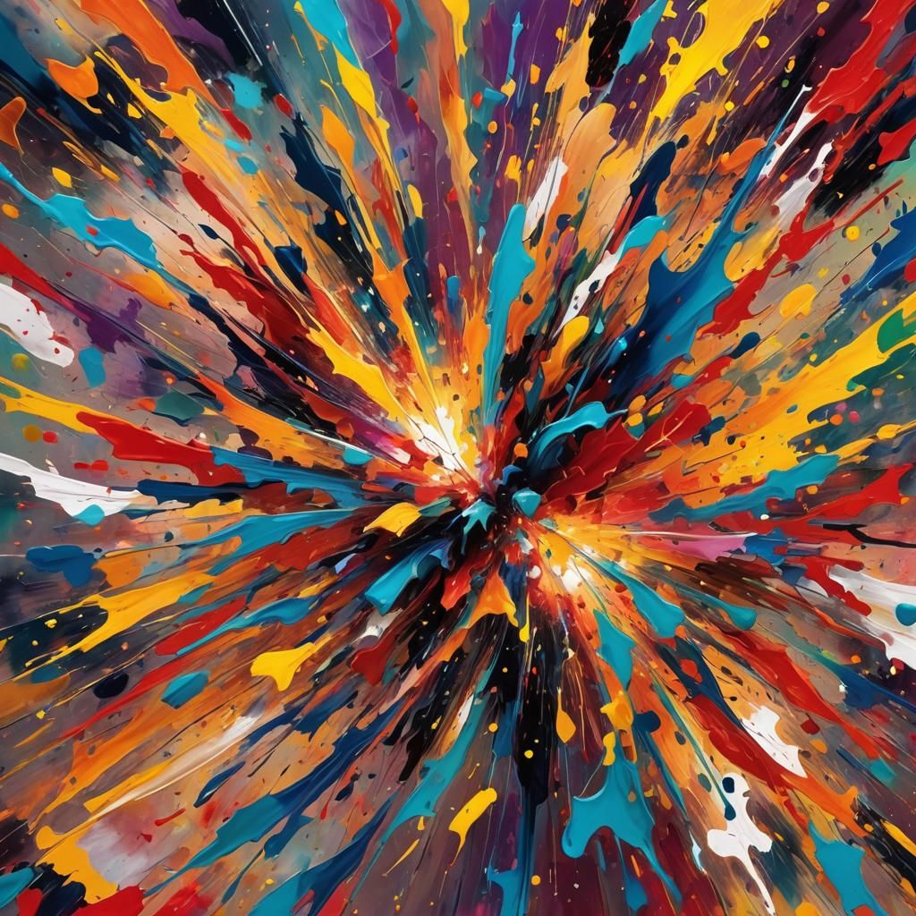 Abstract Expressionism: Vibrant Explosion of Color