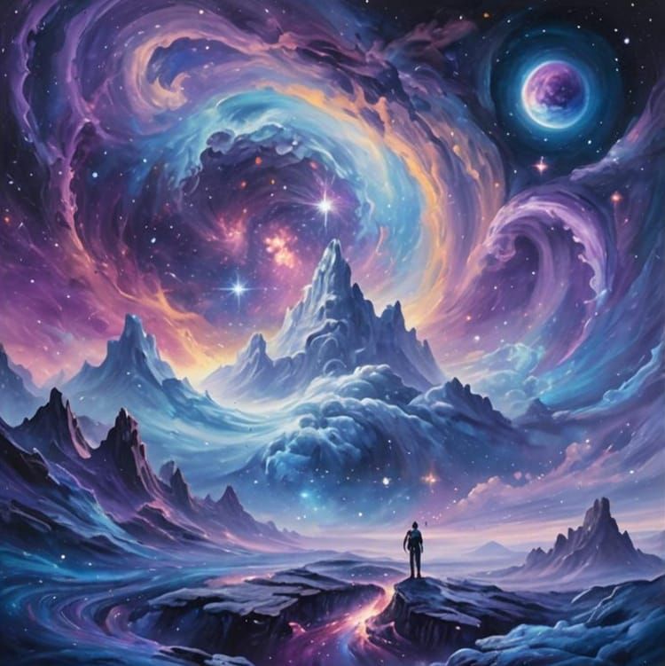 Luminescent Galactic Scene of Cosmic Wonder