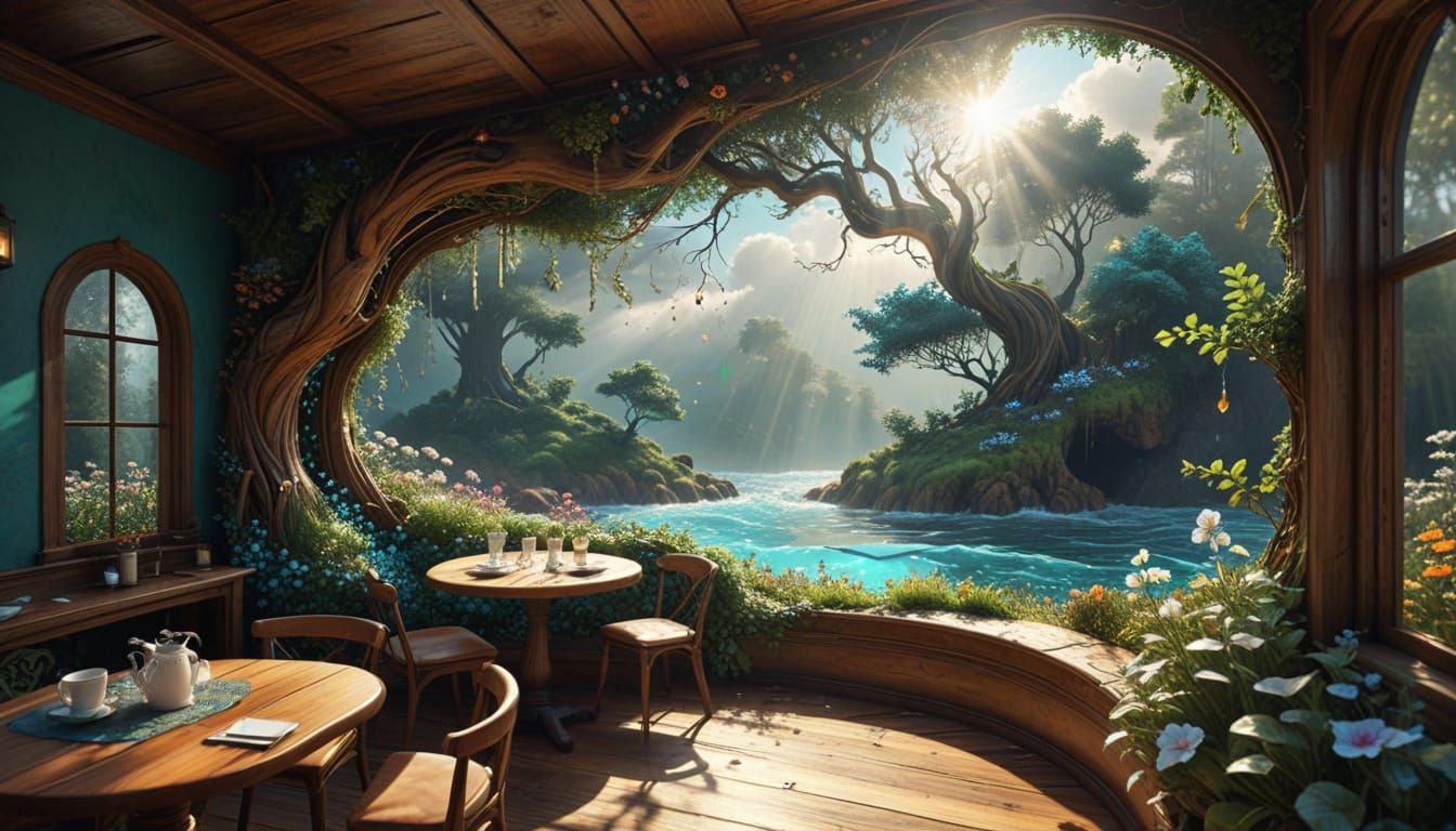 Enchanted Forest Cafe Inside a Living Tree