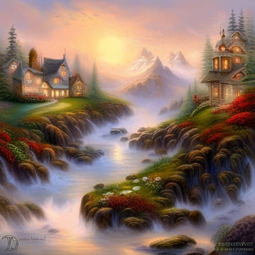 Ethereal Dreamland Fantasy in Luminist Style