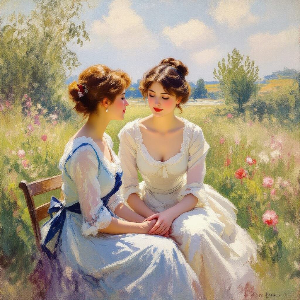 Soft Warm Light in Impressionist Style