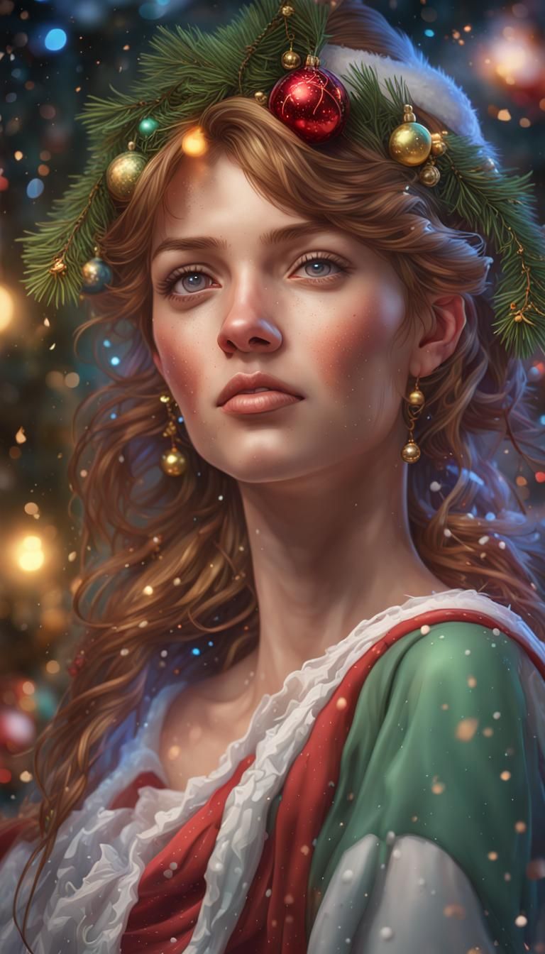 Festive Christmas Tree Decorations in Hyperdetailed 8K