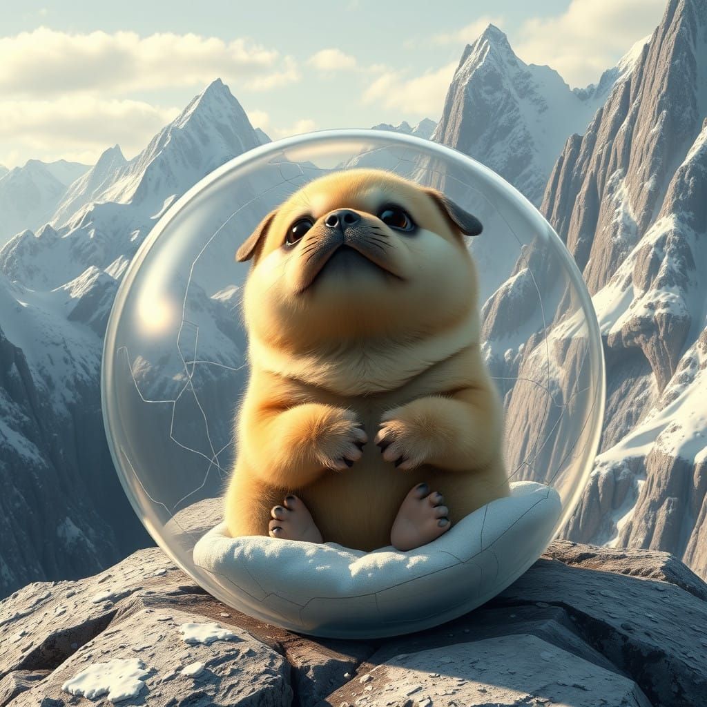 Adorable Desert Dancer in a Snowy Wonderland