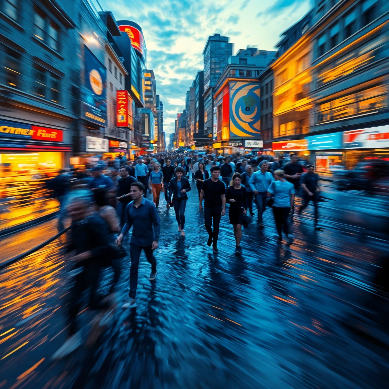 Vibrant Weekend Vortex in Abstract Art