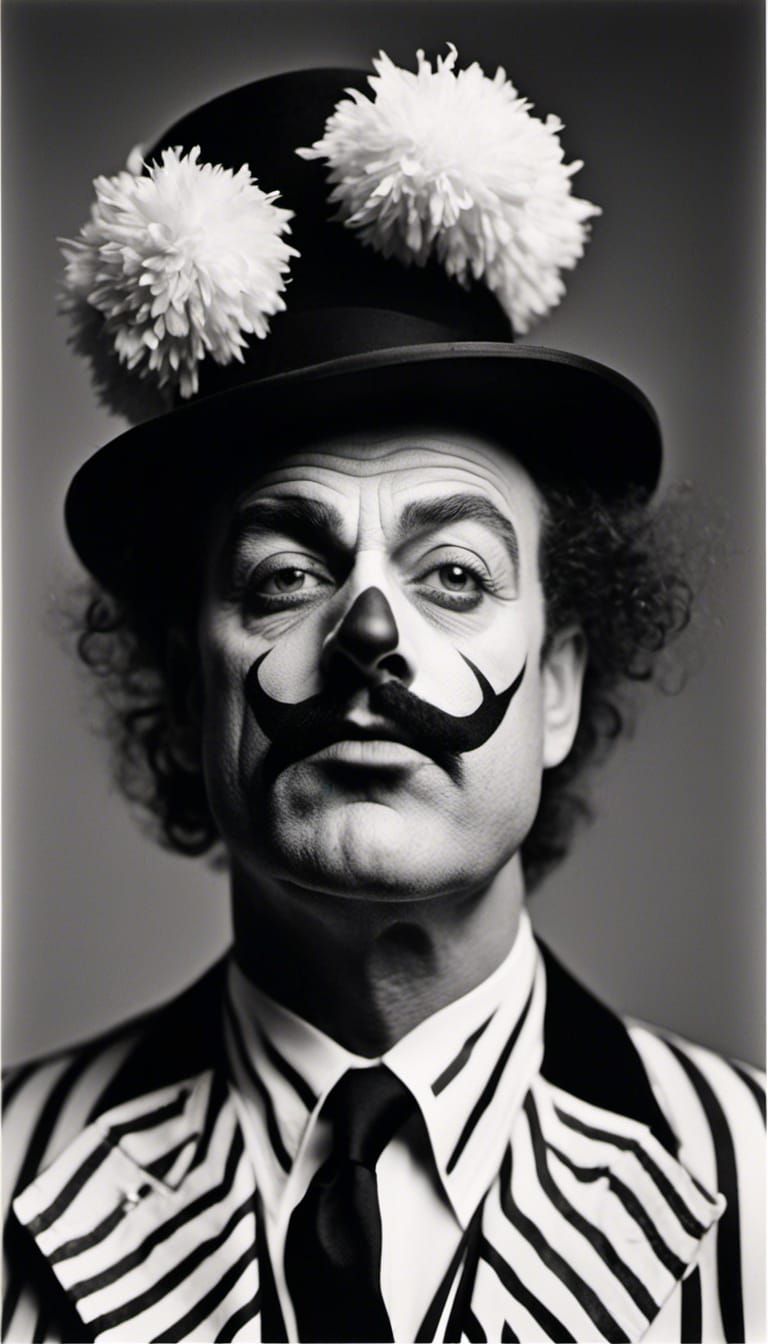 Monochrome Portrait of a Sad Man in Avedon Style