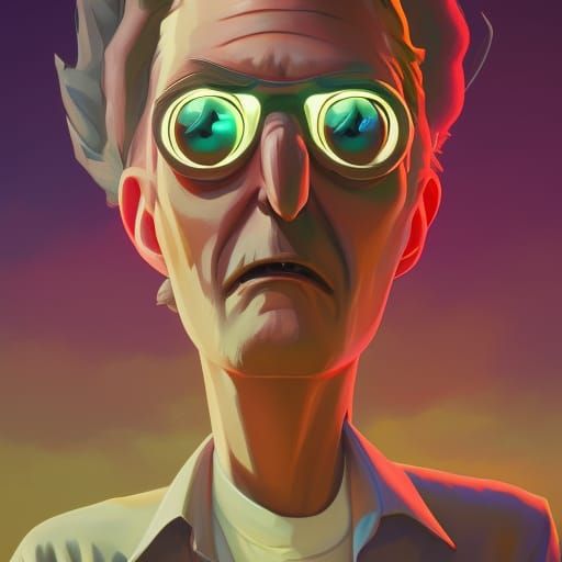 Hyperdetailed Rick and Morty Portrait