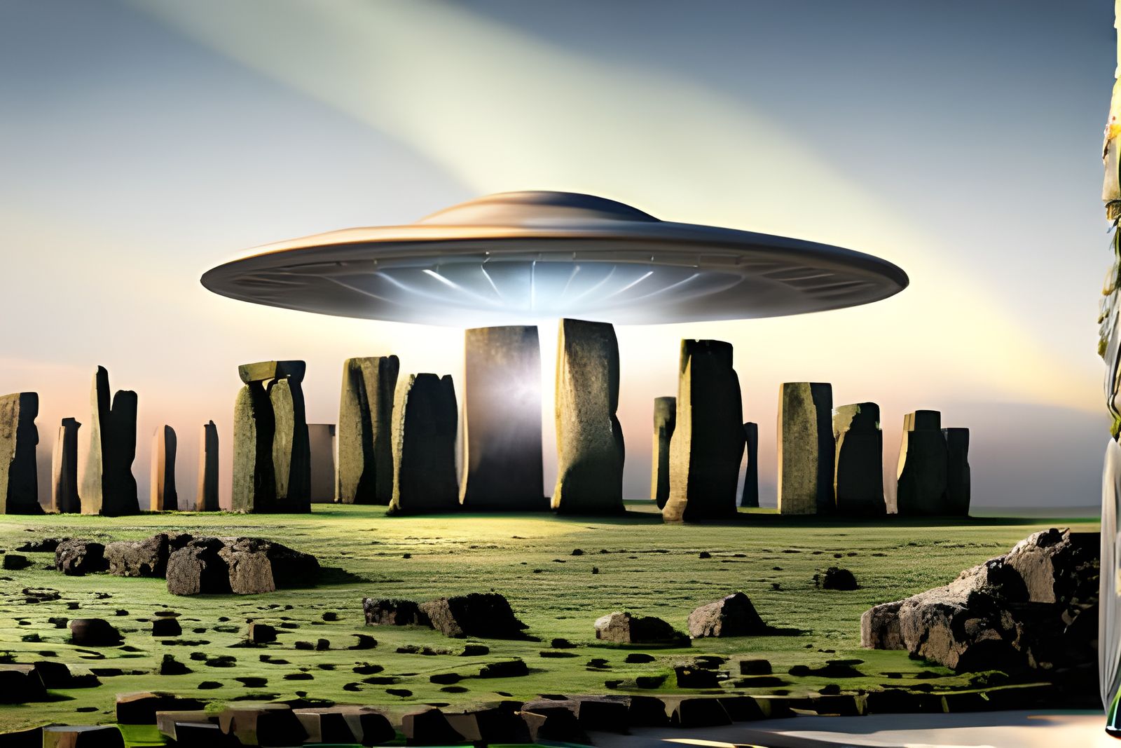 Hyperrealistic UFO Sighting Over Stonehenge