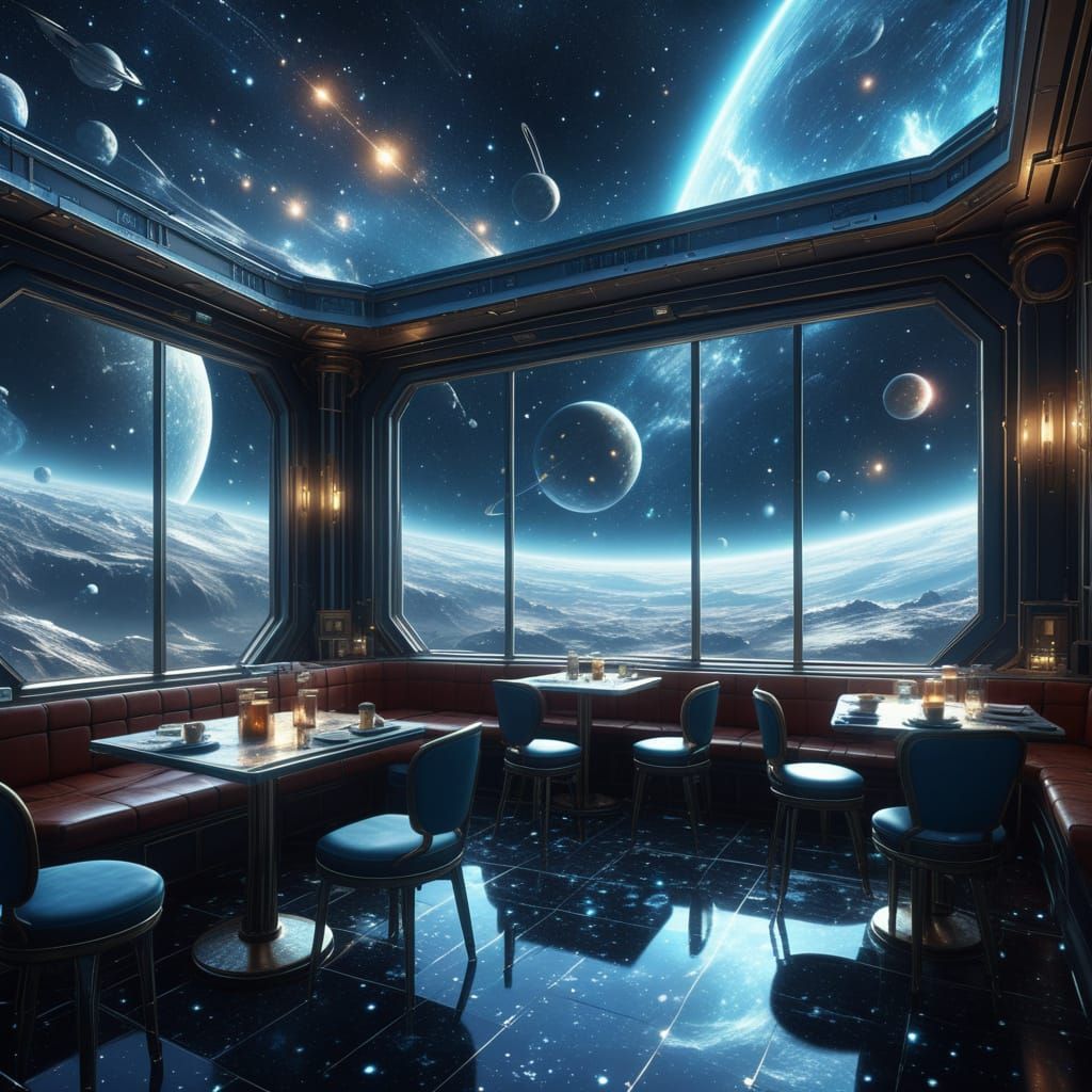 Celestial Cafe Amongst Stars: Constellations Served as Drink...