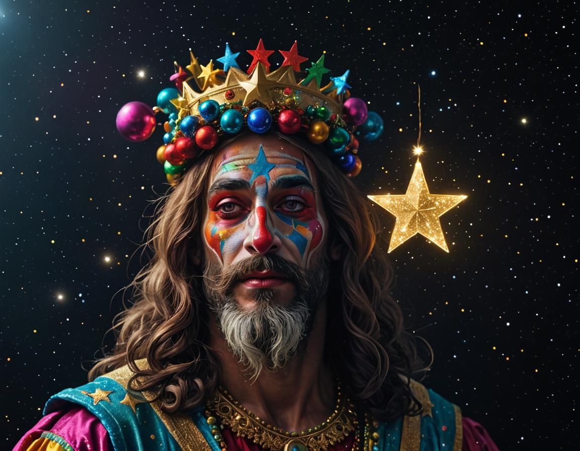 Celestial Space Djinn Clown with Star Crown