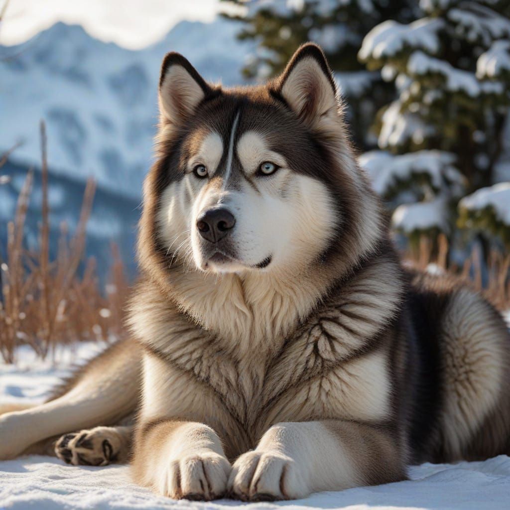 Alaskan Malamute Surrender in Earthy Splendor