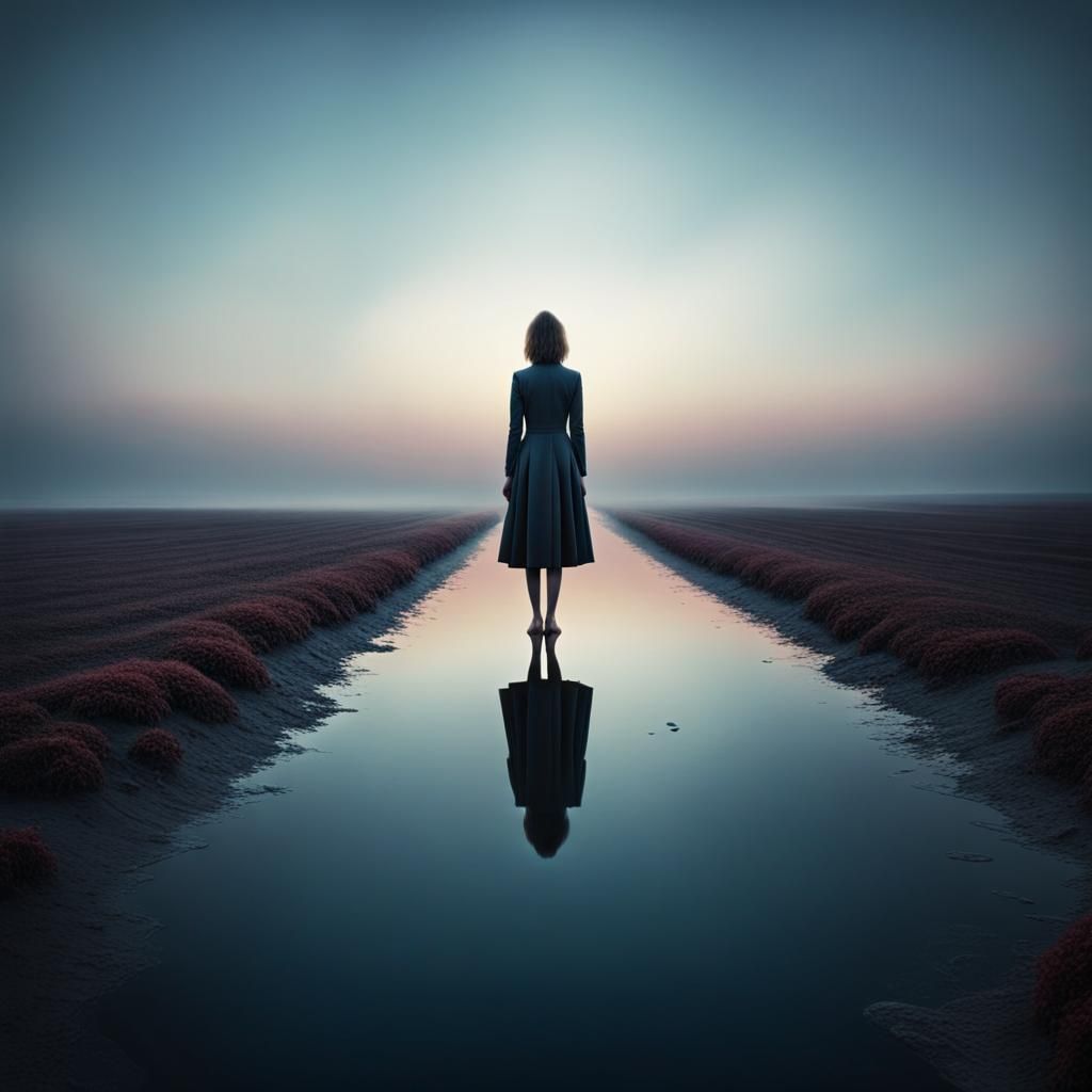 Surreal Landscape in Deep Color Morning Light