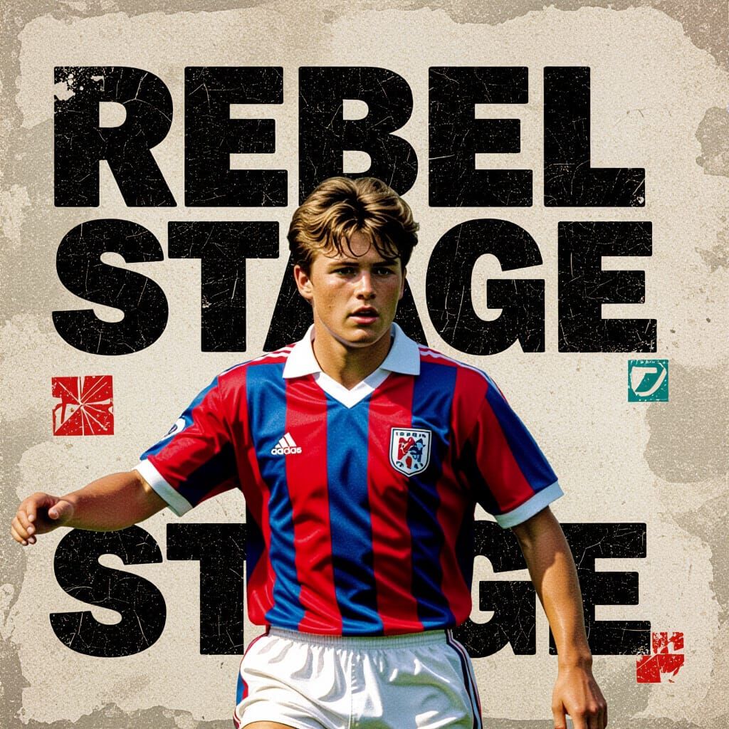 Rebel Stage: Britpop Grunge in Pop Art Style
