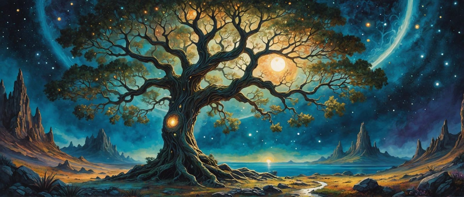 Fantasy Tree of Life on Alien Planet