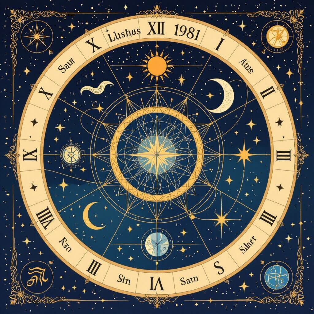 Mystical Astrological Birth Chart for June 16 1981 Iran
