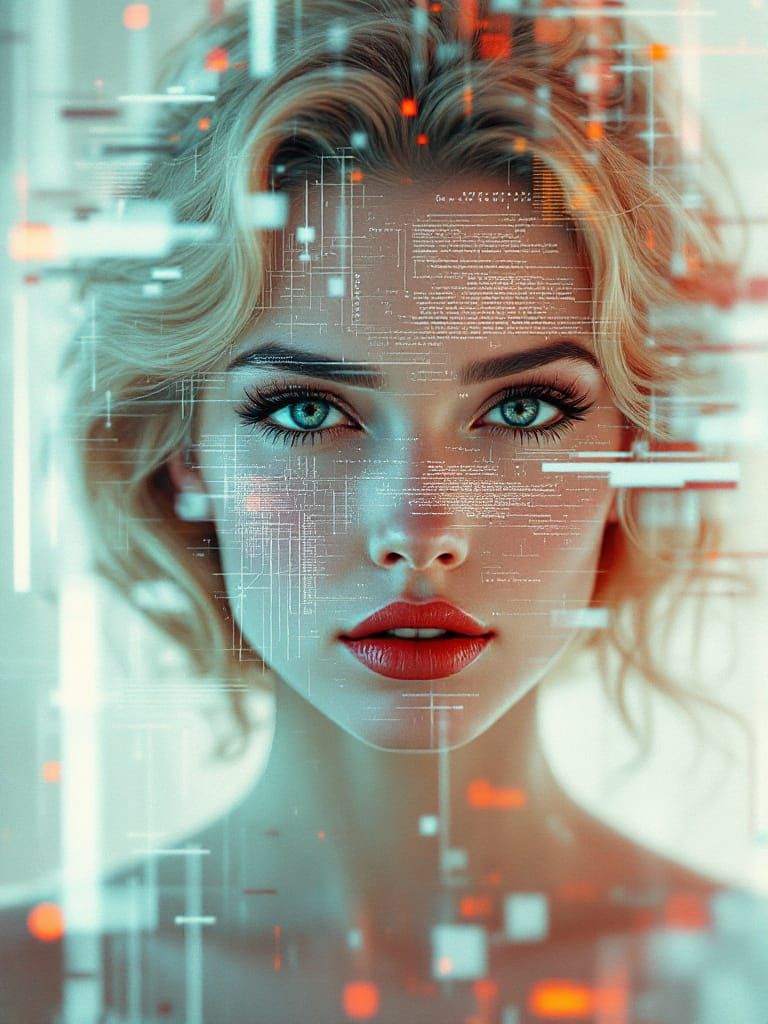 Digital Glitch Art Revealing Reality's Code