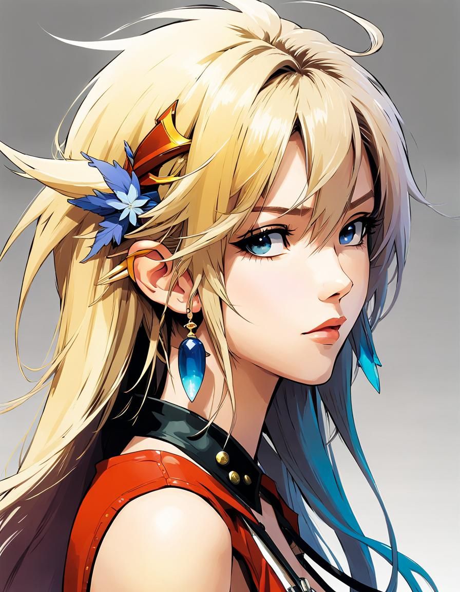 Terra Branford Portrait in Anime Style