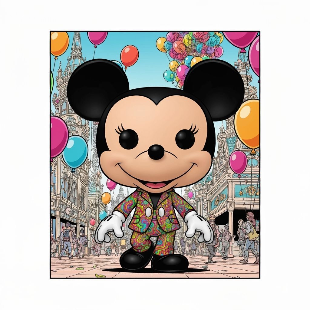 Funko pop figure disney in korean series walking in disney park