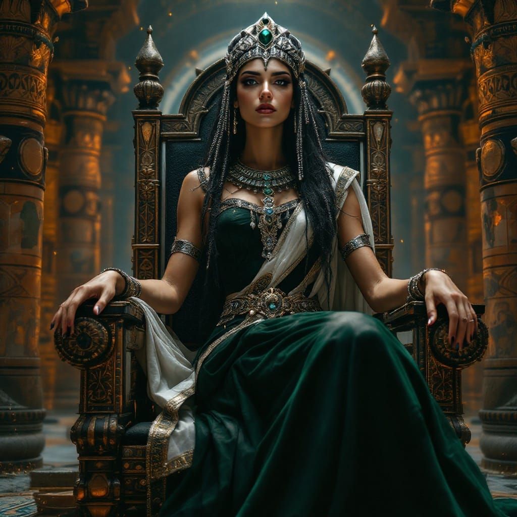 Egyptian Goddess Sehith Reigns in Ancient Underworld Majesty