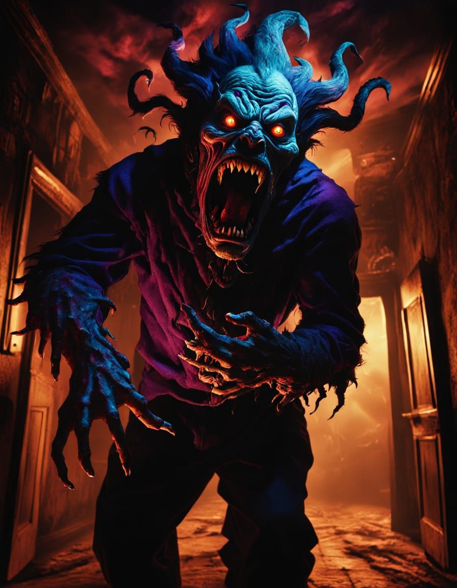 Surreal Dark Fantasy Nightmare Scene