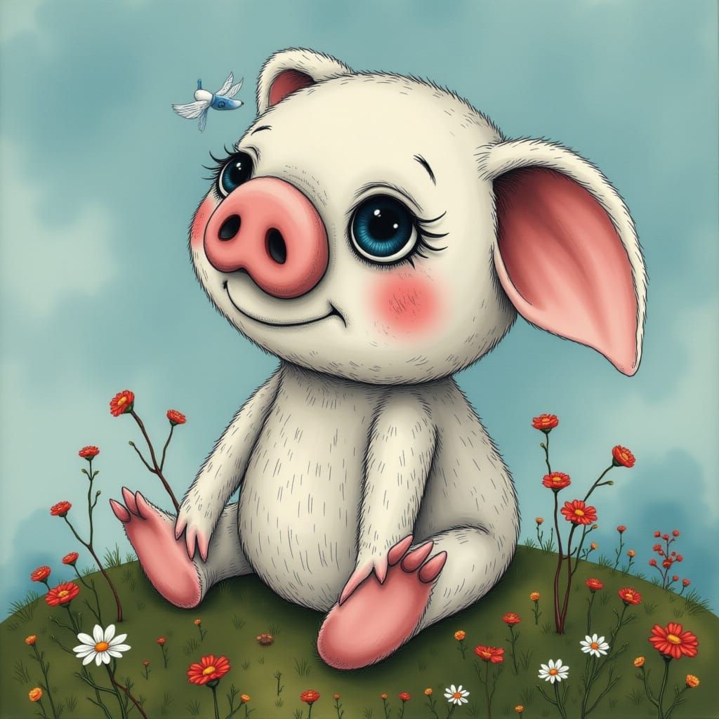 Flying Pig in Storylings Style