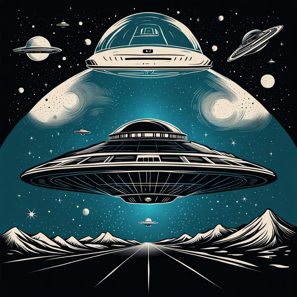 UFO landing - point.