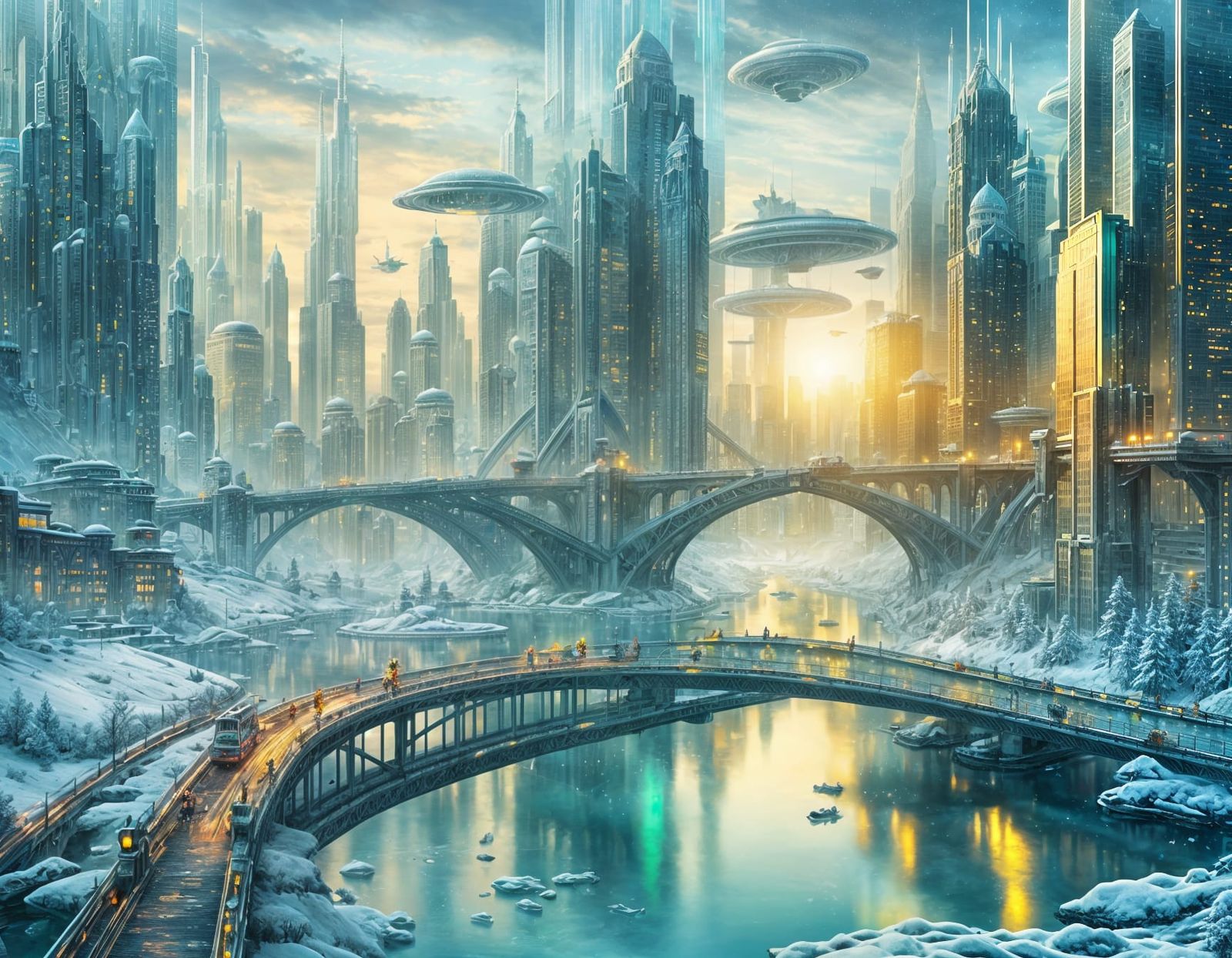 frosty future city