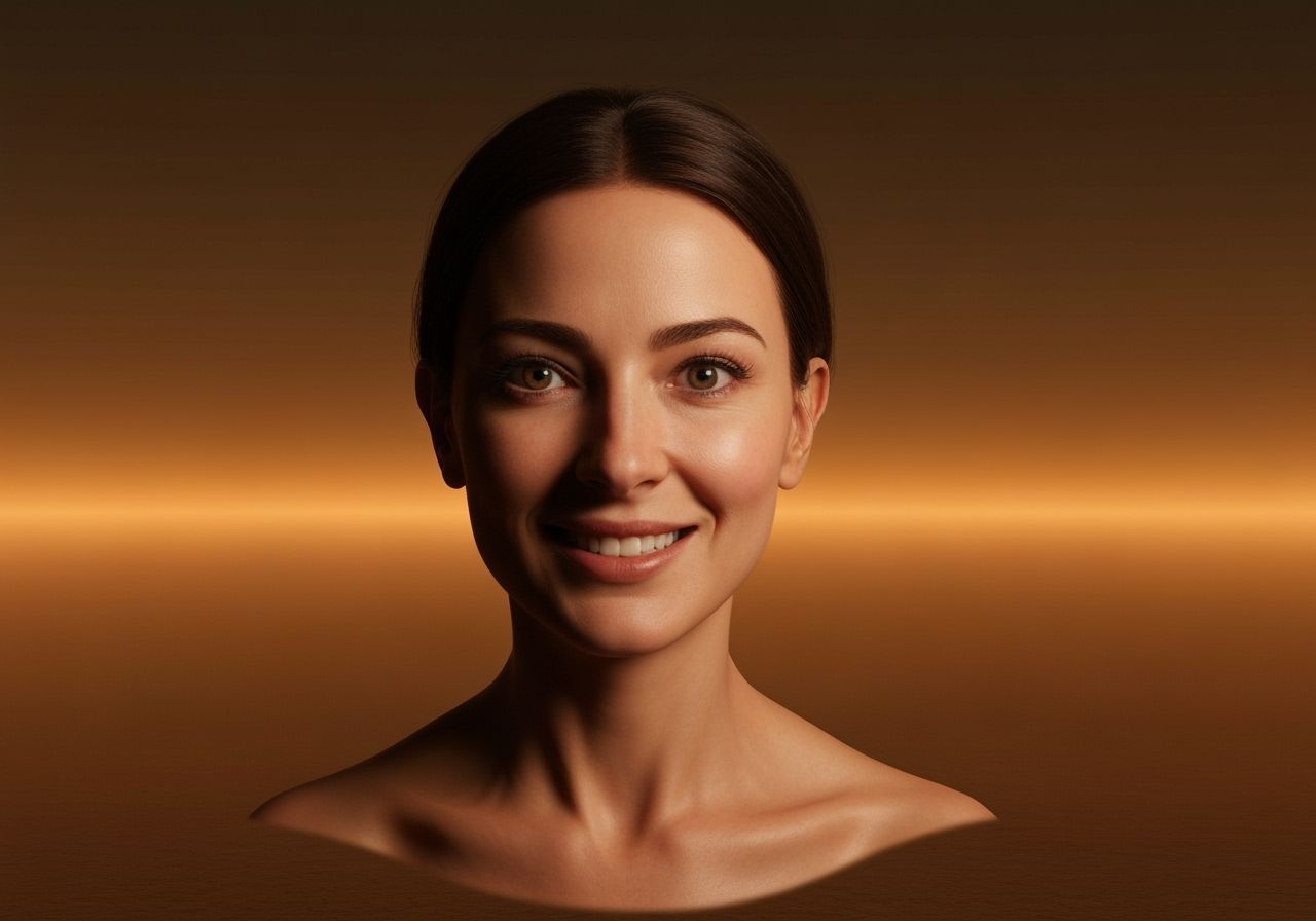 Surreal Portrait of Woman's Face in Dreamscape Void