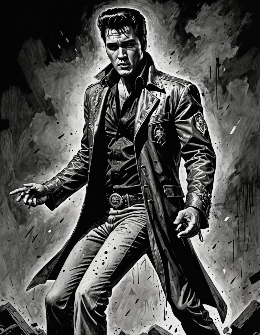 Elvis in Dramatic Action: A World of Darkness Art
