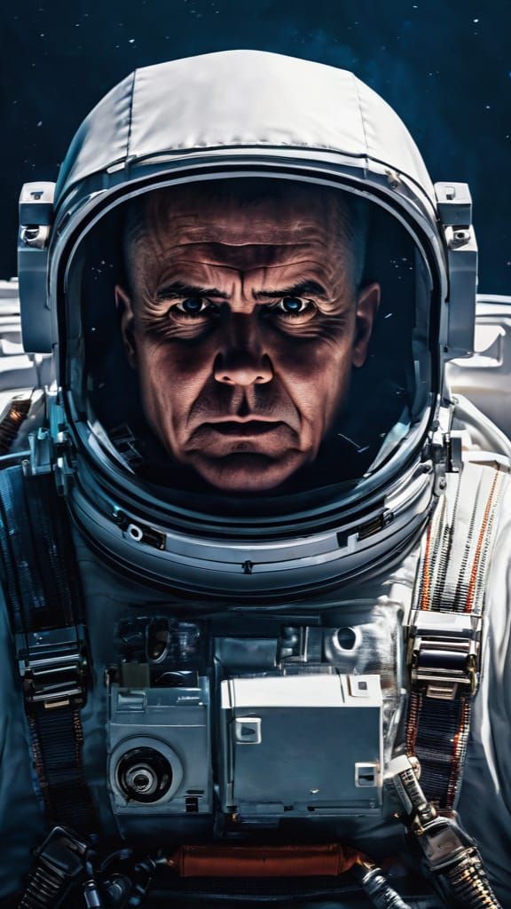Hyperdetail Space Portrait of a Daring Astronaut
