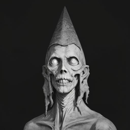 Eldritch Horror Figure in Dark, Desolate Landscape