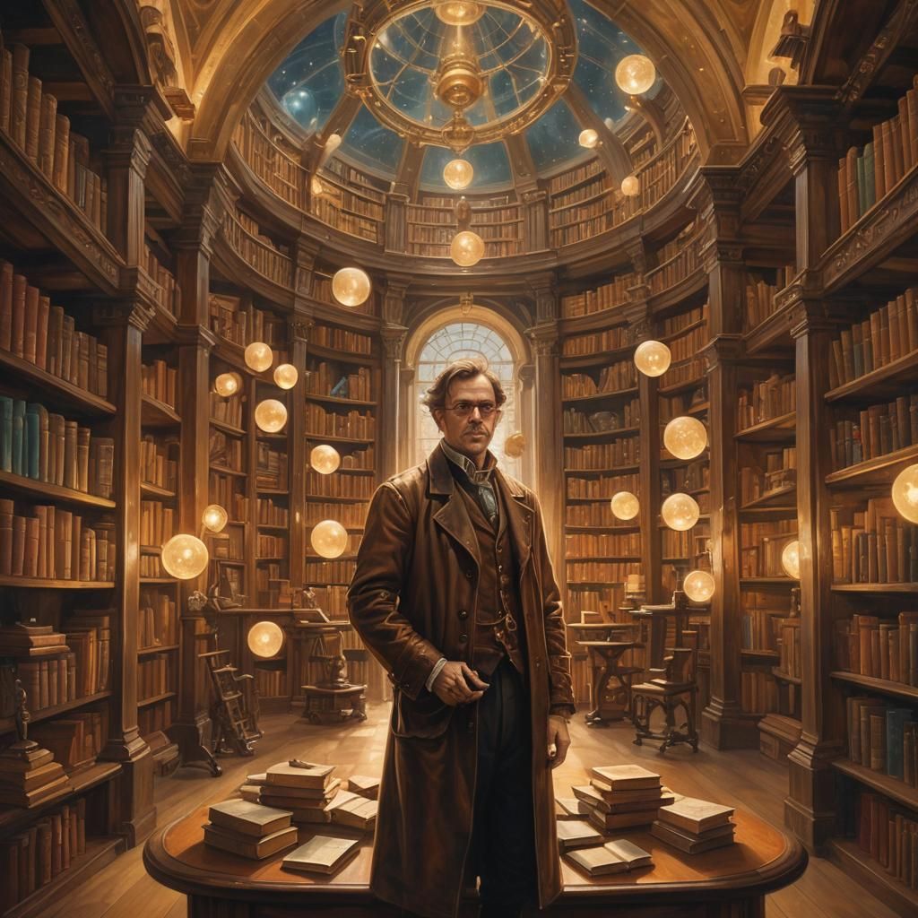 Visionary Polymath in a Golden Renaissance Library