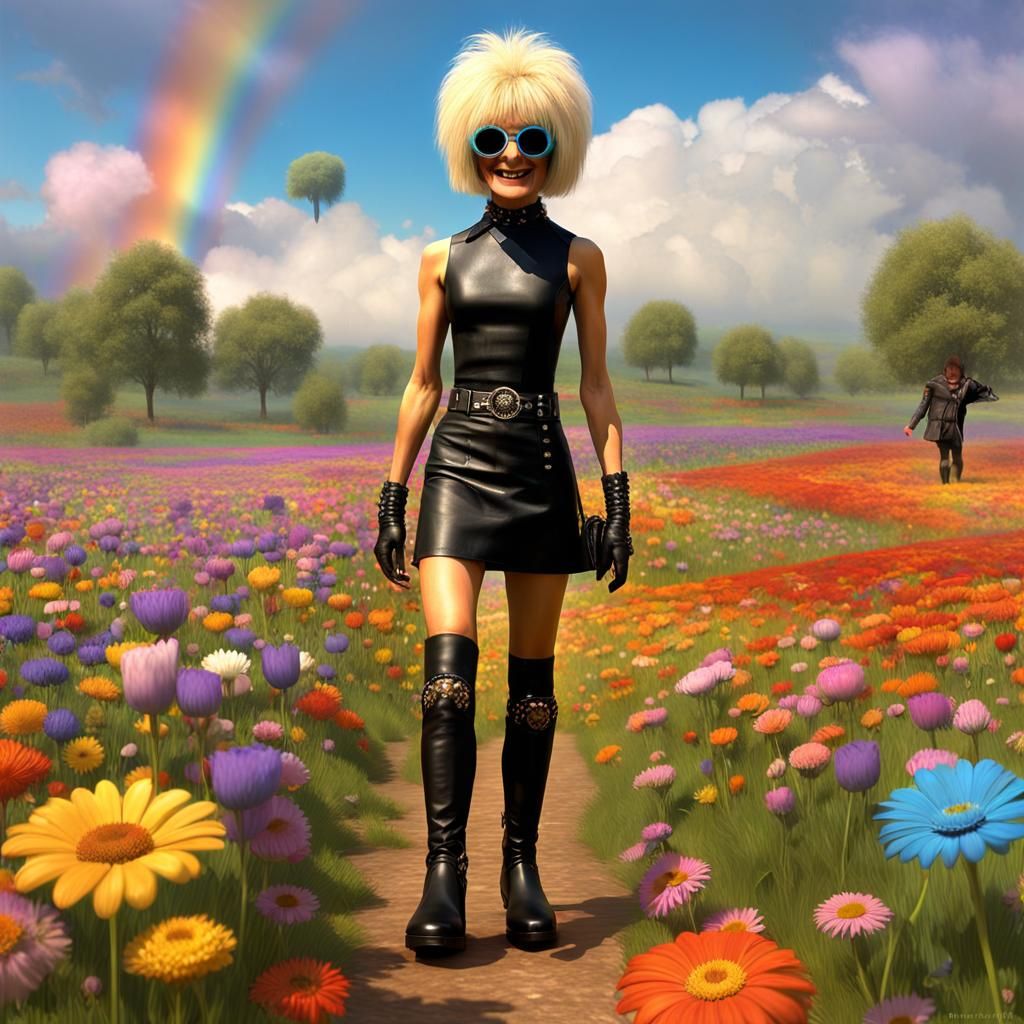 Goldie Hawn as Hippie Pinhead, 3D Digital Art