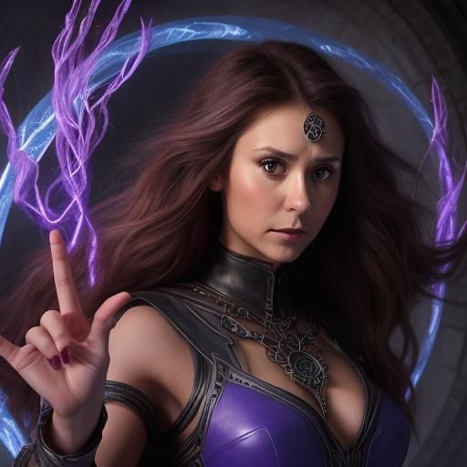 Warlock Summons Arcane Portal: Pen and Ink Art