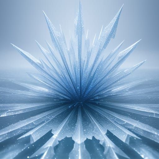 Crystaline Lake Surface in Hyperrealistic Digital Art