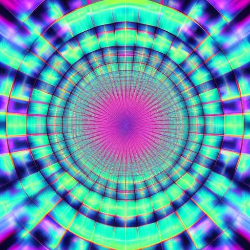 Trippy Sky Digital Art in Cool Colors