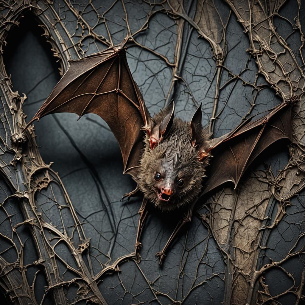 Hyperrealistic Bat Portrait in High Definition