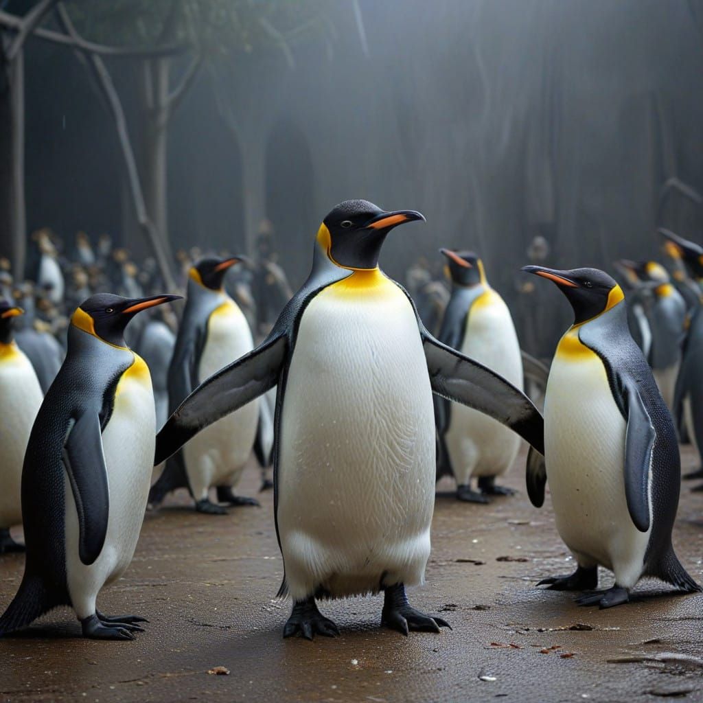 King Penguin Leads a Spooky Orchestra in a Haunting Musical....