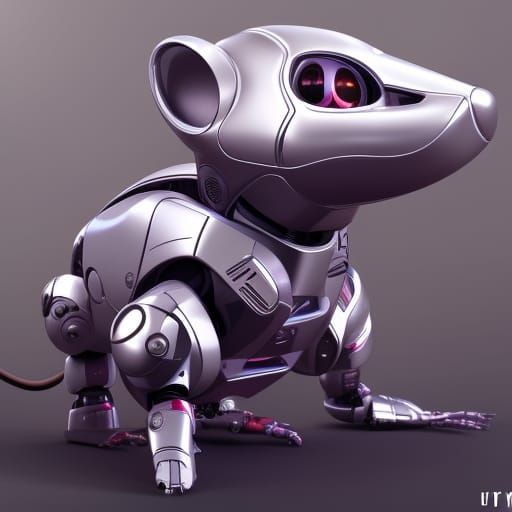 robot rat playing with toys futuristic trending on Artstation metallic Unreal Engine intricate hyperdetailed photoillust...