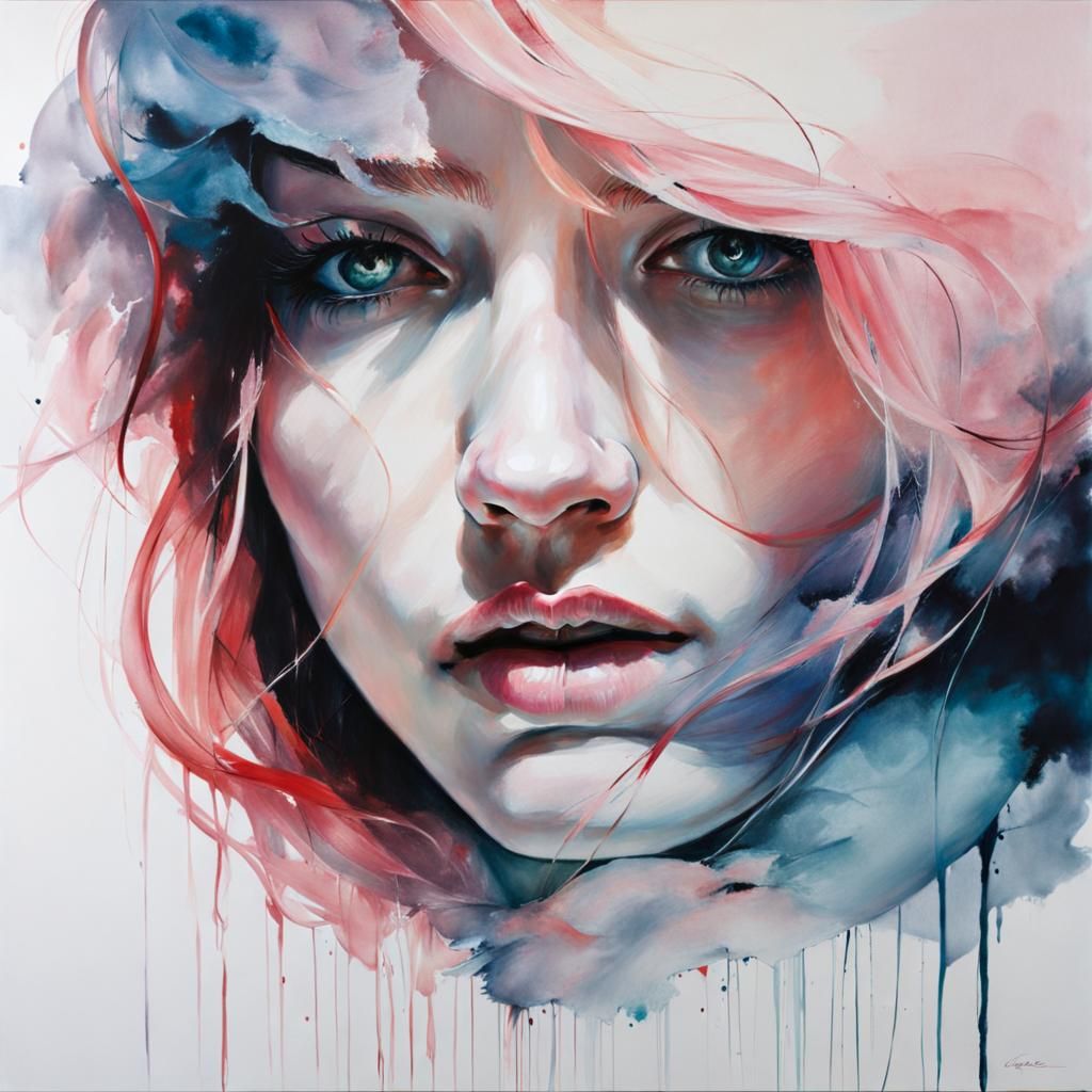 Dreamy Double Exposure Pastel Portrait