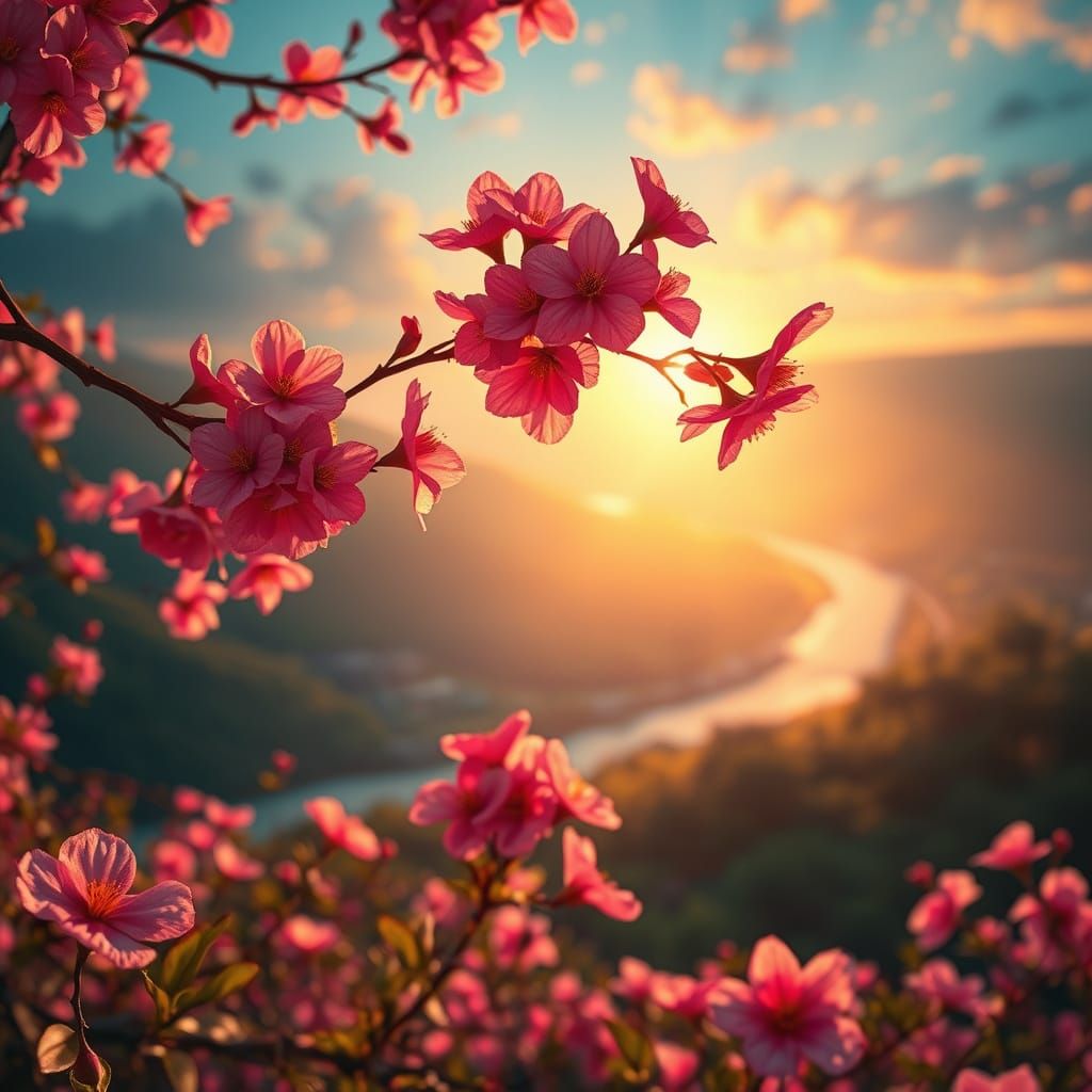 Nature Awakens in Vibrant Dawn Splendor