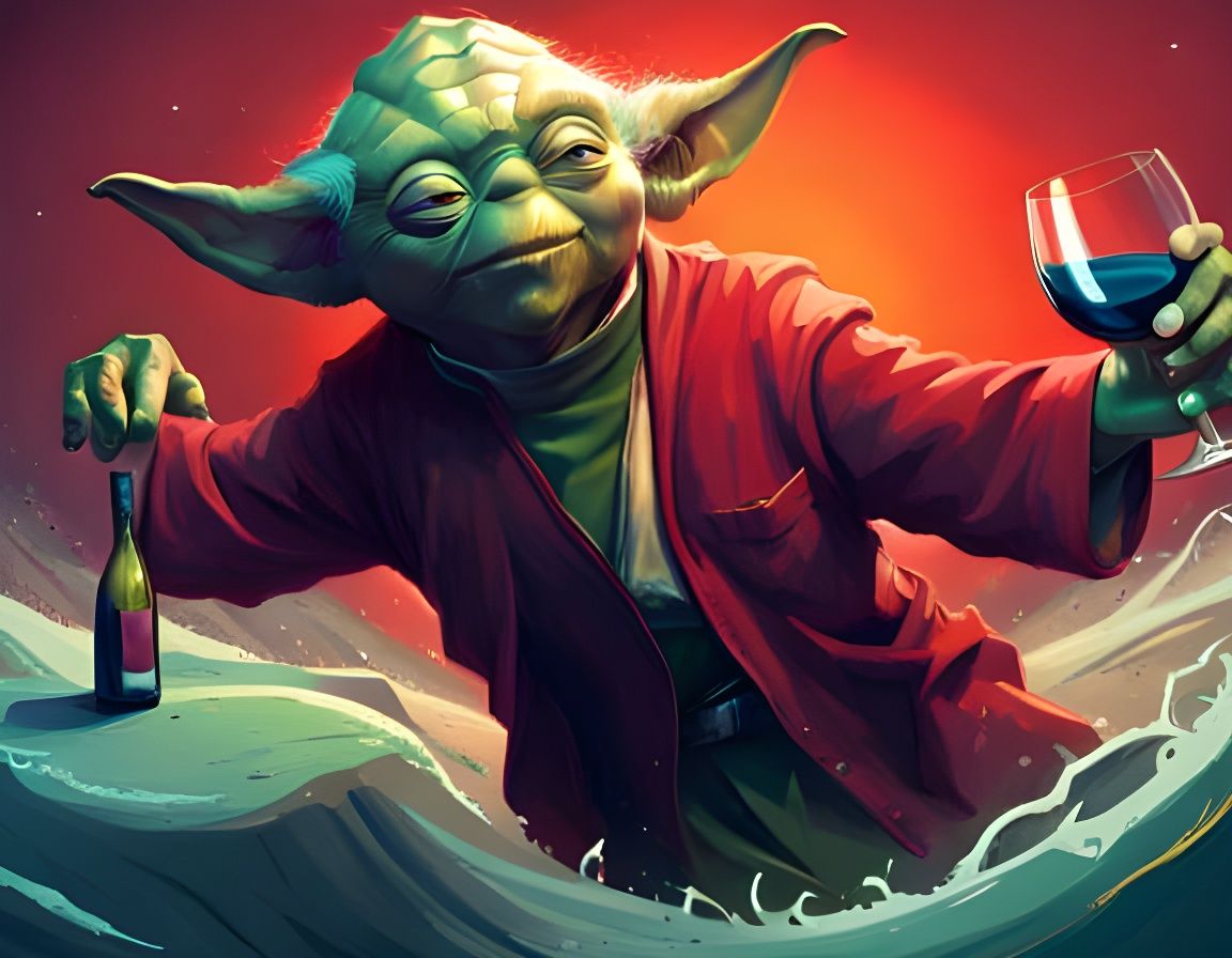 Drunk Yoda's Wild Wine Party