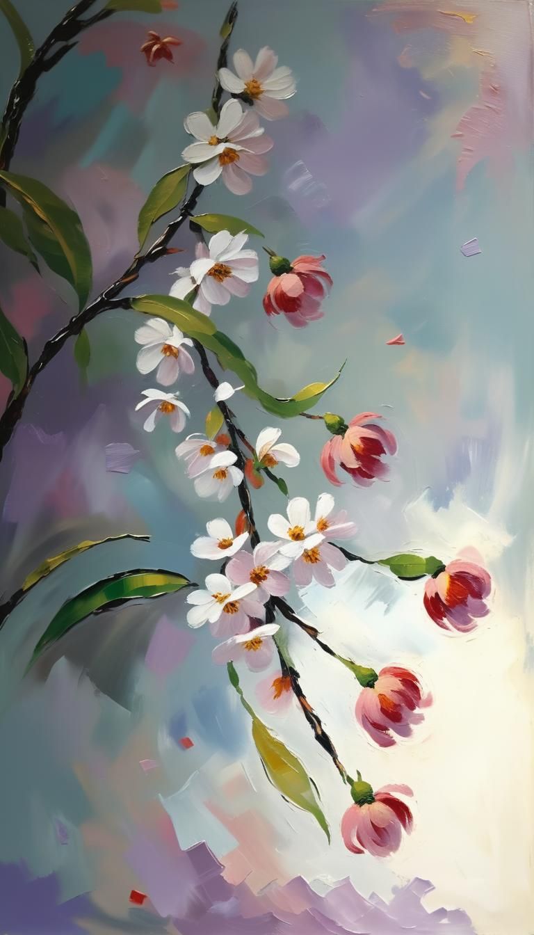 Colorful Impasto Painting in Expressionist Style