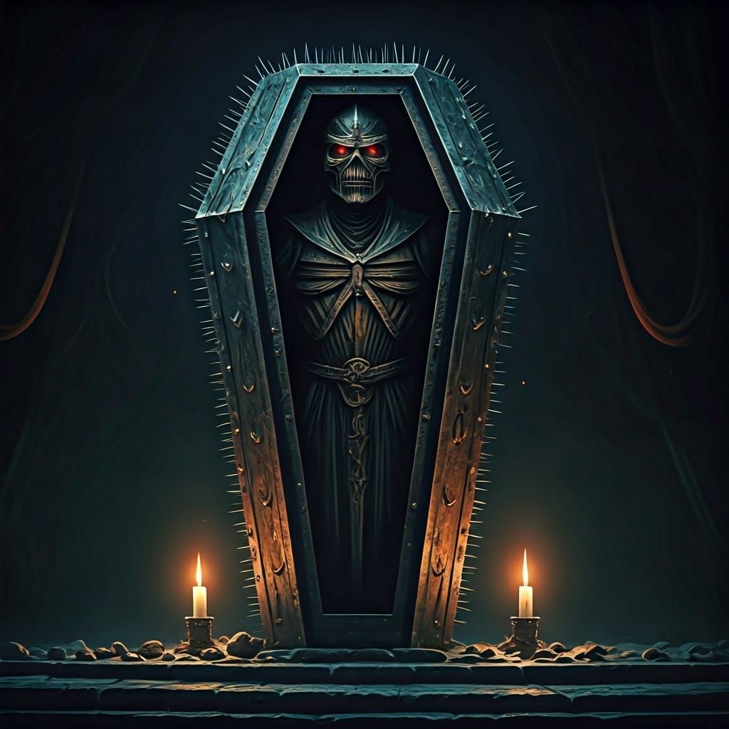 Dramatic Iron Maiden Still: Cinematic Torture Device