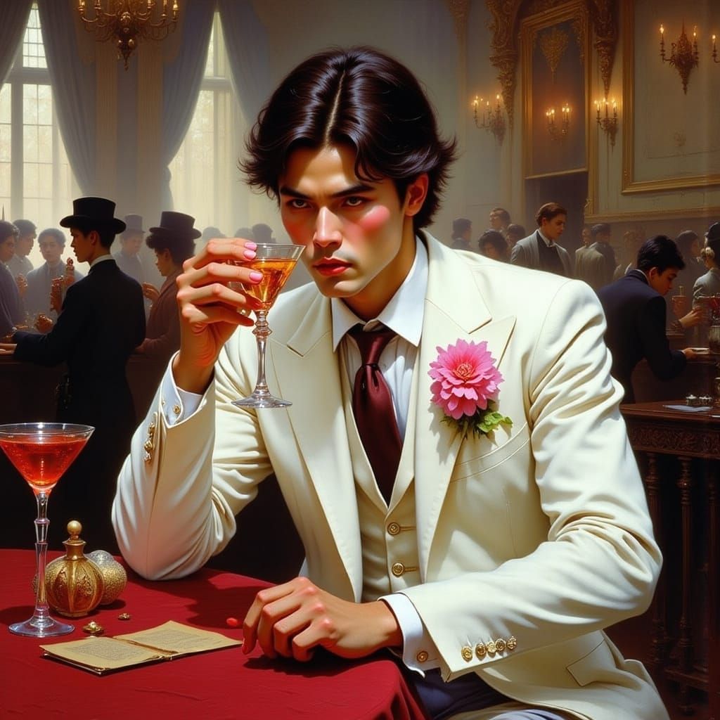 Man in White Sport Coat at Dance Hall