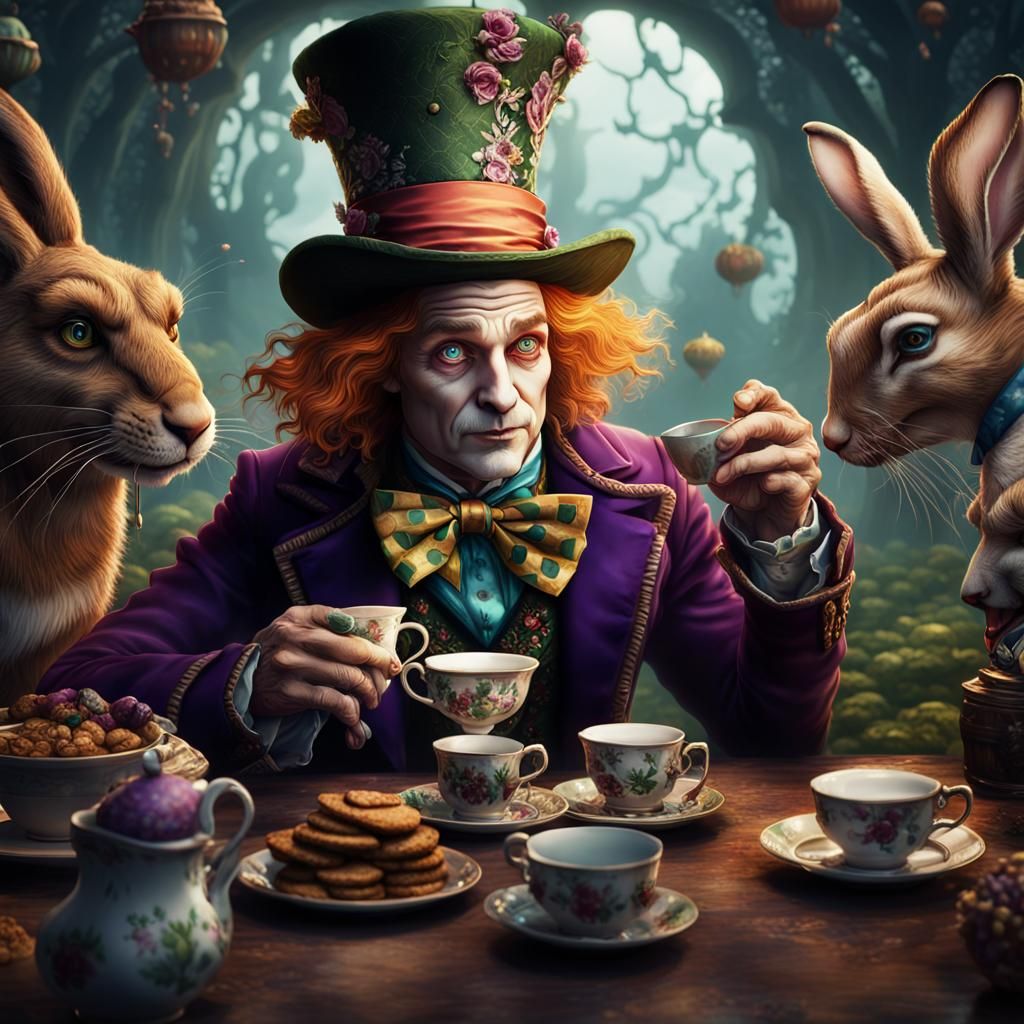 Mad Hatter's Tea Party: A Dark Fantasy Concept
